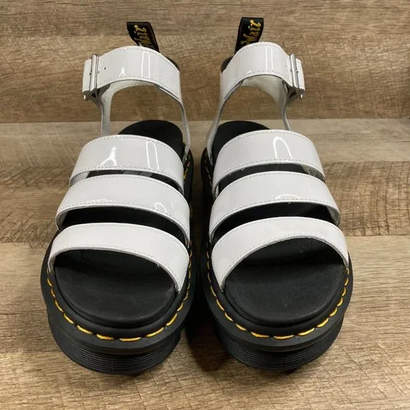 Dr Marten Doc AirWair Blaire Sandals White Strap Women’s Sz 7 - Picture 3 of 10